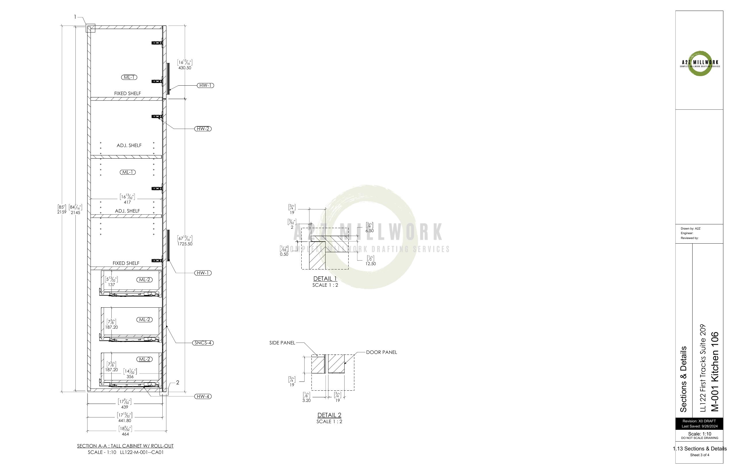 Millwork Shop Drawings & CAD Drafting | A2Z Millwork Design
