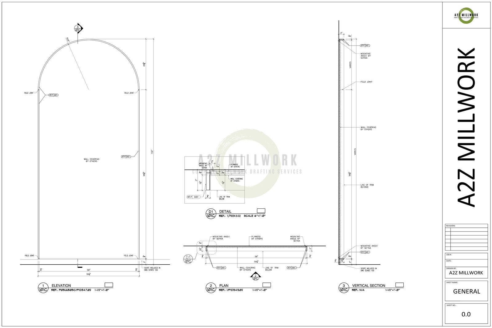 Millwork Portfolio - Shop Drawings & CAD Projects | A2Z Millwork Design LLC