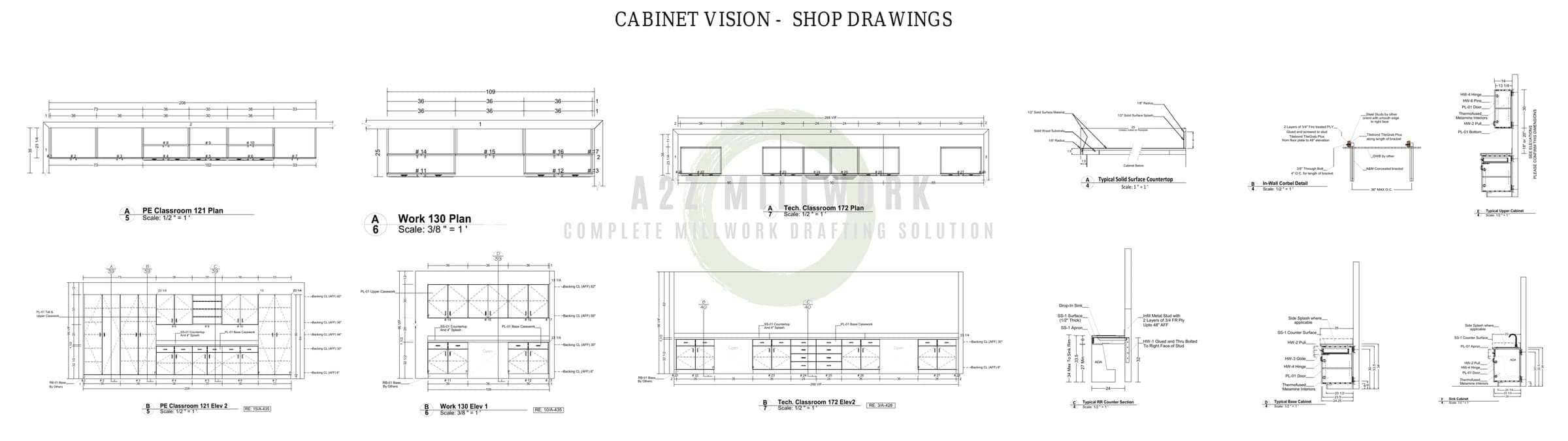 Cabinet Vision Shop Drawings - Expert CabinetVision Drafting | A2Z ...
