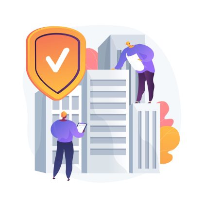 Building safety abstract concept vector illustration. Building safety abstract concept vector illustration.